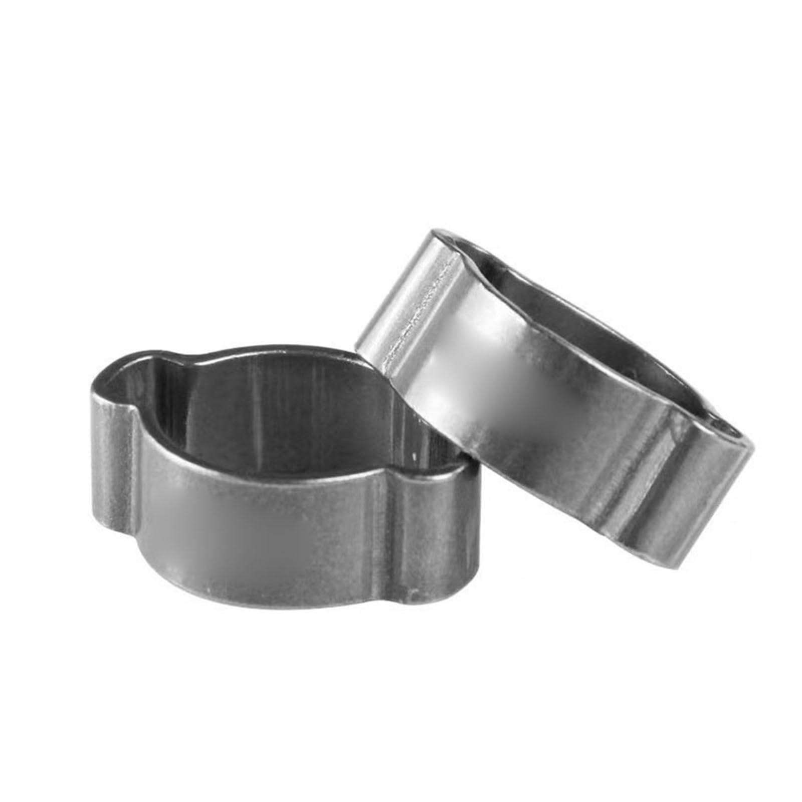 Nodrest 7-9Mm 10Pcs 304 Stainless Steel Double Ear Clips O Clamps For Hydraulic Hose Fuel Clamp