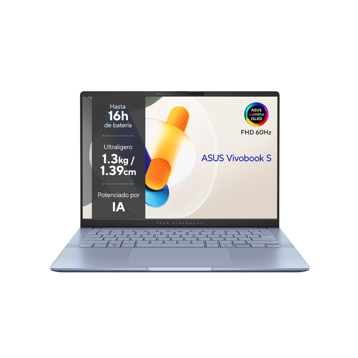 ASUS Zenbook S 16 OLED UM5606WA-RK297W - Ordenador Portátil 15.6" WQXGA+ 120Hz (AMD Ryzen AI 9 HX 370, 32GB RAM, 1TB SSD, Radeon 890M, Windows 11 Home) Gris Zumaia - Teclado QWERTY español — view 13