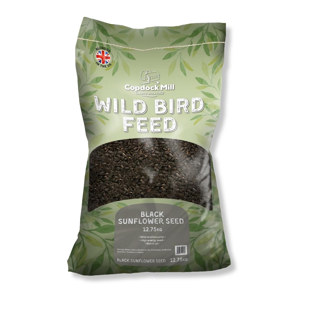 Copdock Mill Black Sunflower Seeds for Wild Birds - 12.75kg