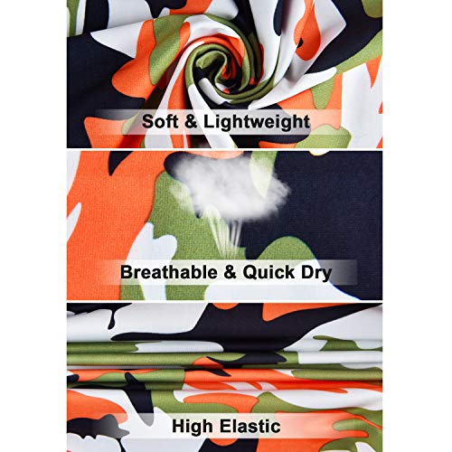 5 Packs Summer Neck Gaiter Mask Cooling Bandana Mask For Men Women, Uv Sun Protection Fishing Face Mask, Breathable Face Scarf Cover (5 Camouflage) #TOP3