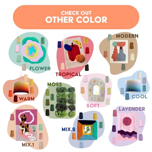 Image of Tufting Yarn Bundle - 5 Color Pack (Mint, Cider Brown, Blush Pink, Pink Beige)