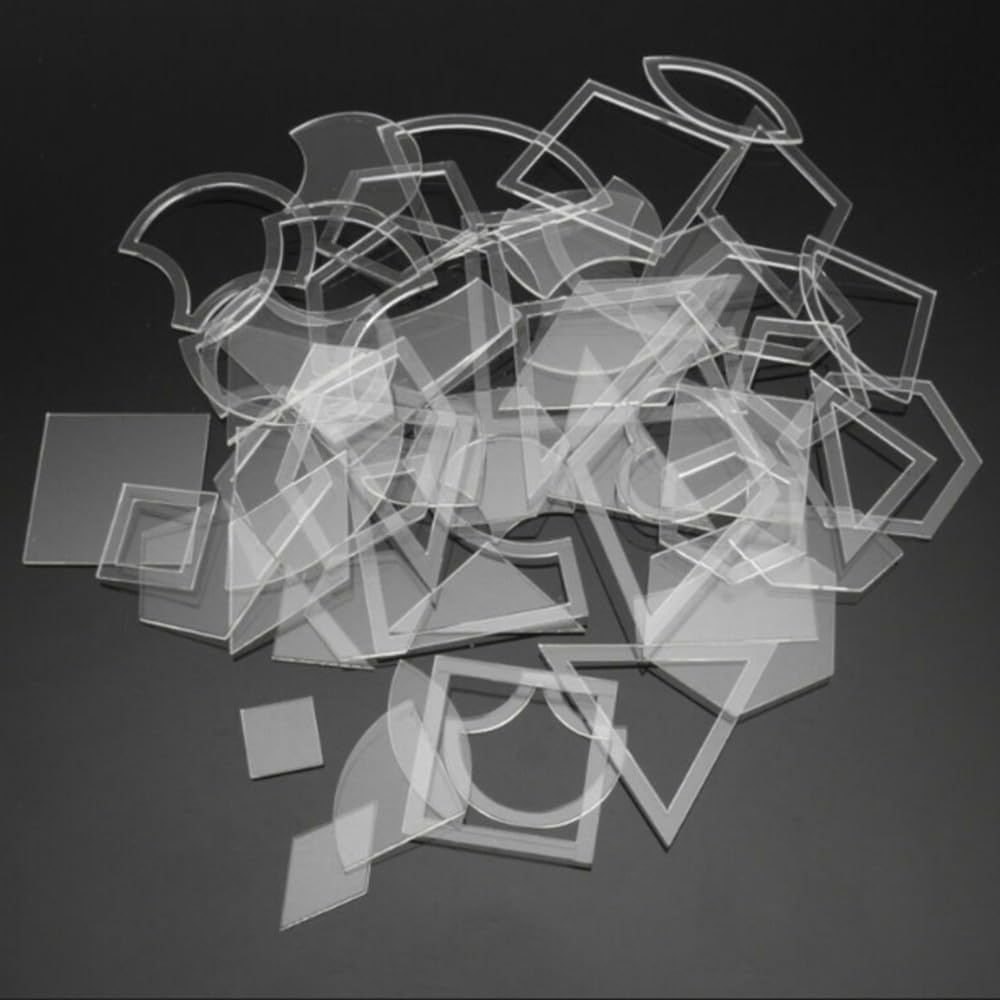 54 Pcs Acrylic Quilting Sewing Craft Patchwork Templates, Ruler Set, Handmade Mixed Quilt Templates Patchwork Quilter Transparent Acrylic Stencil DIY Tool