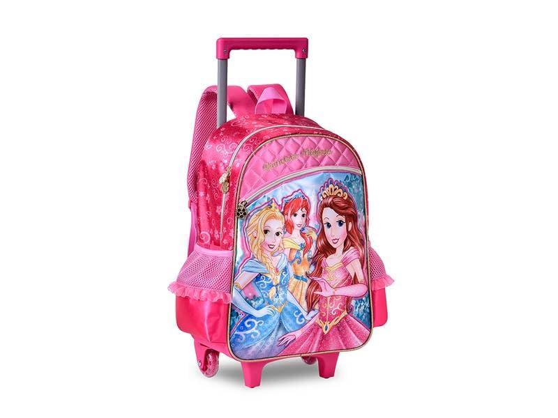 Mochila de Rodinha Infantil Princesas Mágicas Rosa