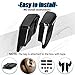 ECOTRIC 5'' Hard Saddle Bags Trunk Extended Compatible with 1993-2013 Harley Davidson Road King Glide Softail All Touring Models (Stretched Vivid Black W/Lid & Latch Key)