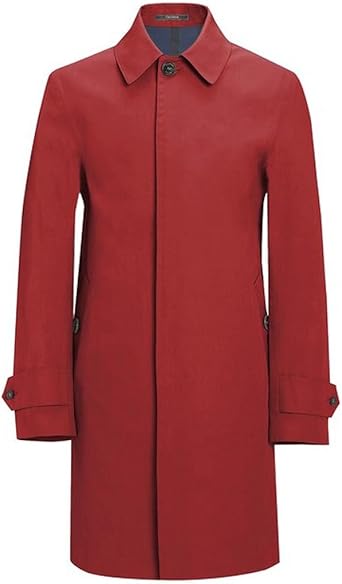 red crombie coat