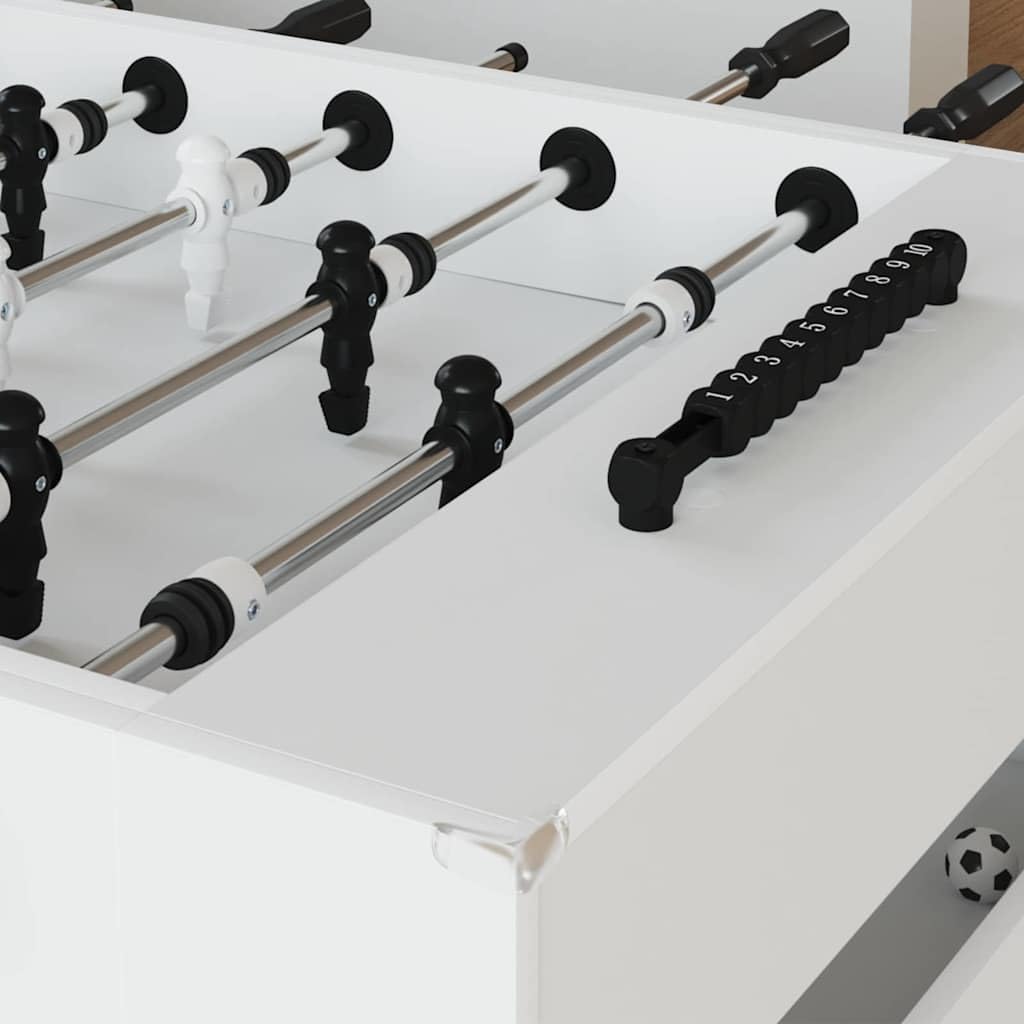 Generico Tavolo da Foosball Bianco Legno Multistrato