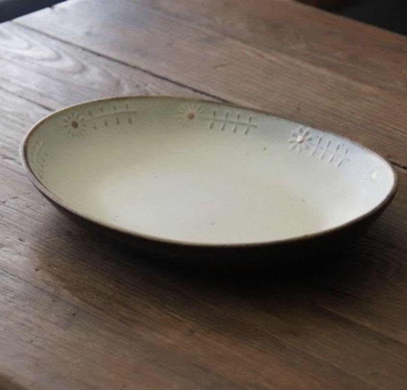 Amazon | よしざわ窯 oldwhite 花のカレー皿 | ノーブランド品