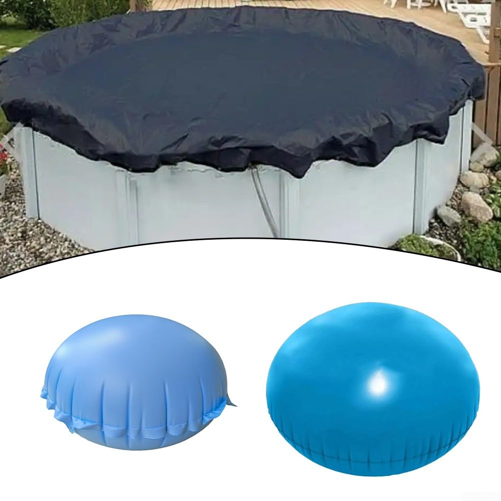 Cojín de piscina de invierno, almohadas redondas inflables de invierno, almohadas de piscina de ecualizador de hielo para piscinas sobre el suelo (150 cm + cuerda)