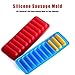 HMTRADE Silicone Sausage Mold, 4 Pack DIY Hot Dog Maker, Non-Stick, Easy to Use & Clean, Multicolor, Cylindrical