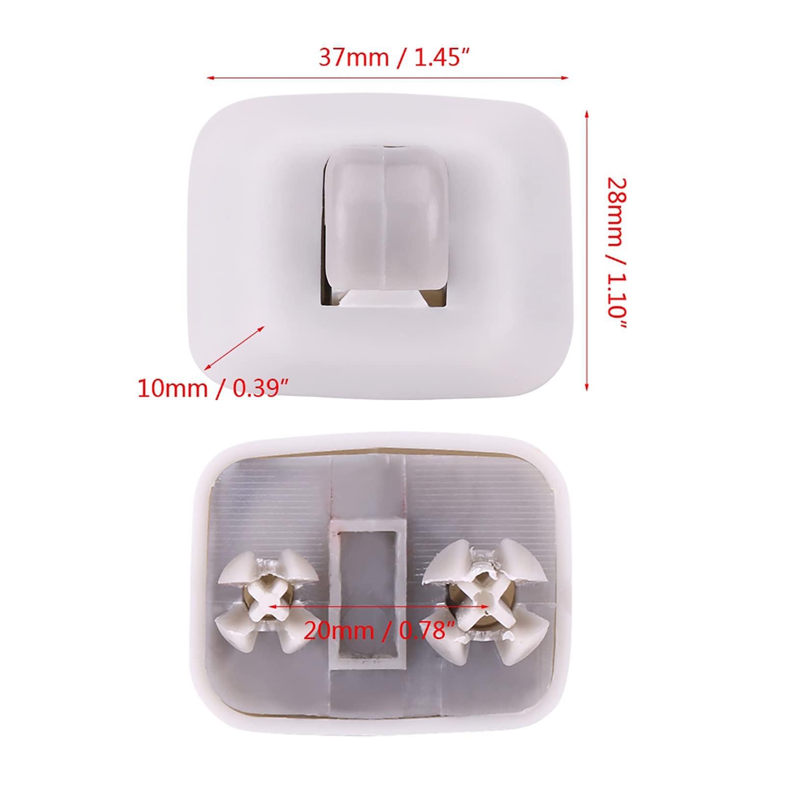 Interior Sun Visor Hook Clip Snap For Audi A3 A4 A5 Q5 A7 B6 B7 B8 S4 S5 TT 2PC - View #9