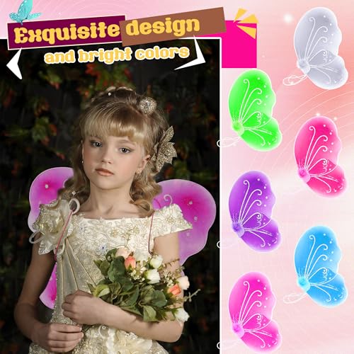 12 Pack Alas de Hada para Niñas Disfraz de Cosplay miniatura 4