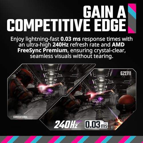 Image of Cooler Master Tempest GZ2711 27 inch OLED 2K 144Hz|240Hz QHD 2560 x 1440 PC Monitor, 0.03ms (MPRT), HDR10, DCR, FreeSync Premium, DP1.4 * 2, HDMI 2.1 * 2, USB B*1, USB A*2, USB C*1