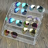 Keenso Mehrschichtiger Sonnenbrillen-Organizer aus Acryl, Transparente Präsentationsbox für die Aufbewahrung von Modeaccessoires und Brillen Im Laden (6 Schichten)