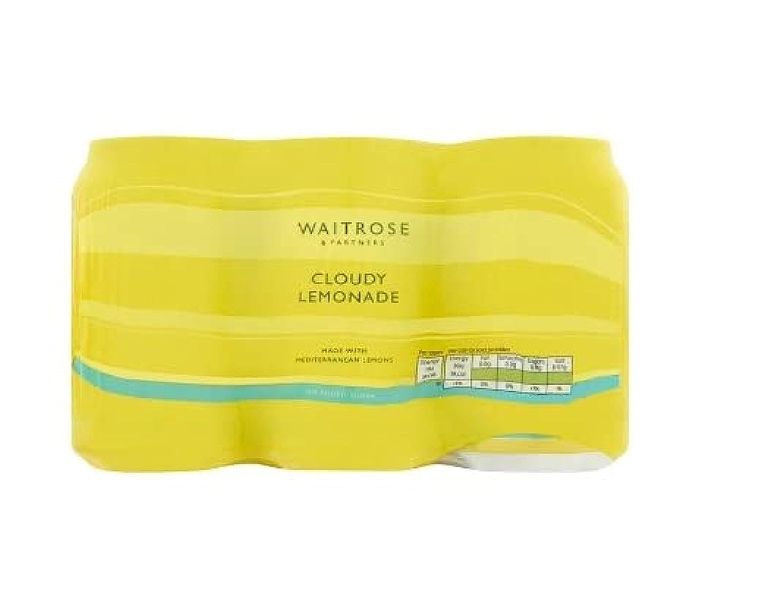 Waitrose Cloudy Lemonade No Added Sugar, 6 x 330 ml