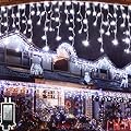 66FT 670 LED Christmas Lights 148 Ice Drops, 12 Modes and Timer Memory Dimmable, Plug In Outdoor Waterproof Hanging String Light for Holiday Wedding Garden Fence House Tree Outside Decor (Cool White)