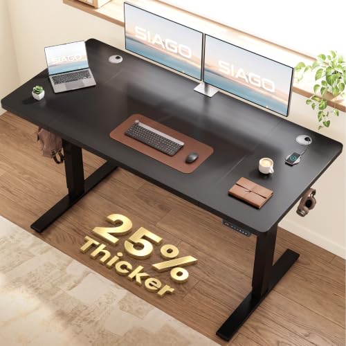 Image of SIAGO 48 x 24 Inch Electric Standing Desk, 0.8 Inch Thick Tabletop