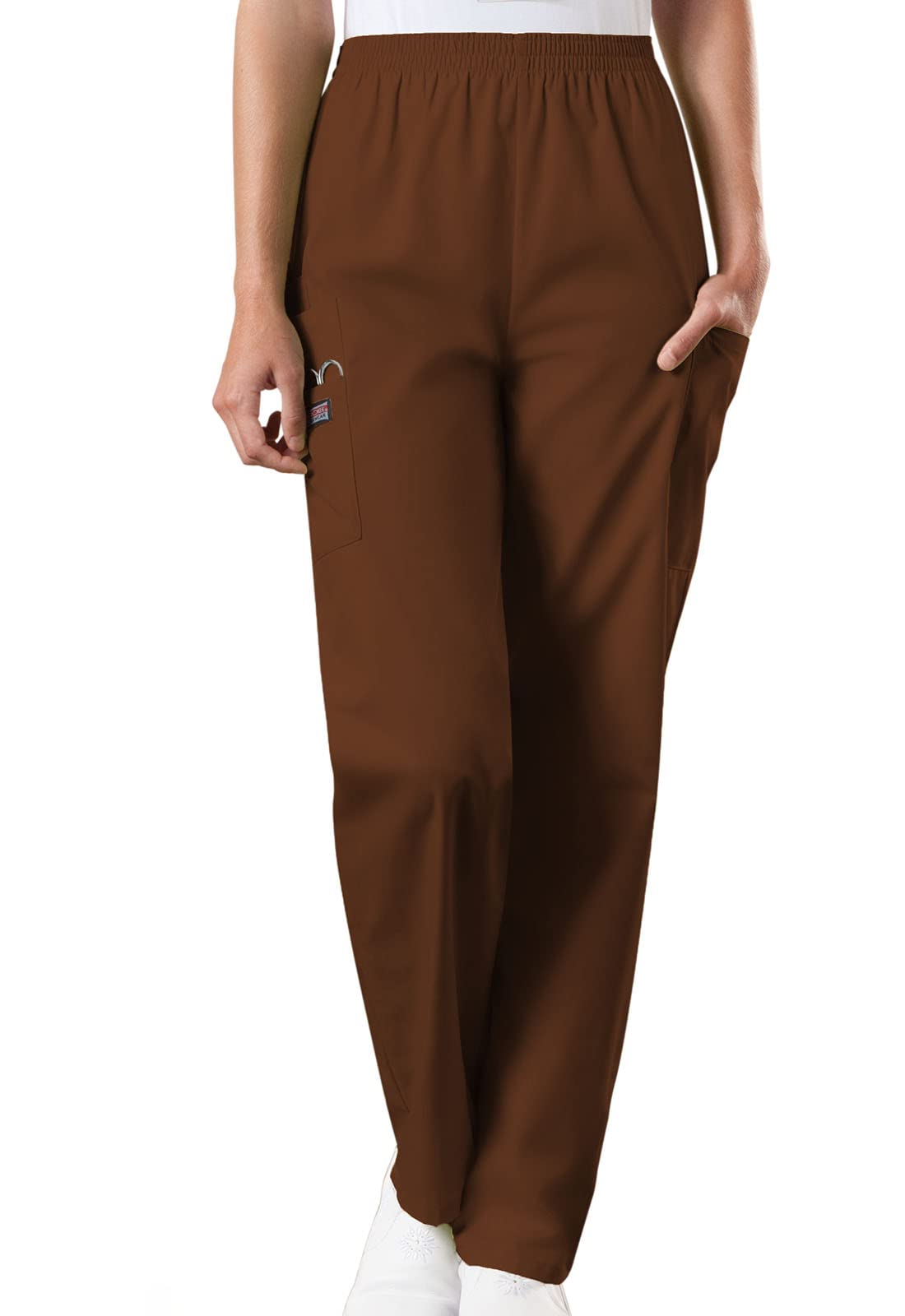 CHEROKEEWomen's Workwear Elastic Waist Cargo Scrubs Pant Medical