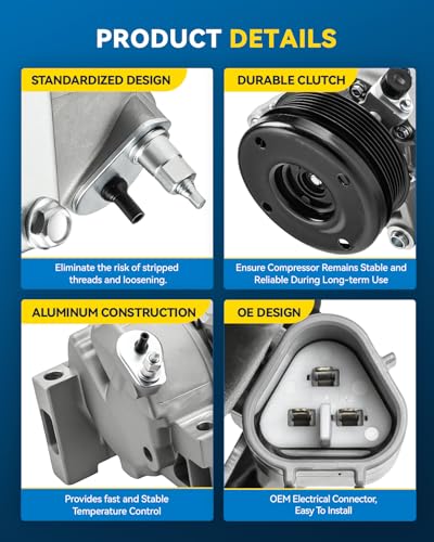 Image of PHILTOP 2011284 Air Conditioner AC Compressor with Clutch for Lexus GS300 1998-2005,IS300 2001-2005