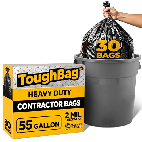 ToughBag 55 Gal Contractor Trash Bags 2 Mil 30 Ct