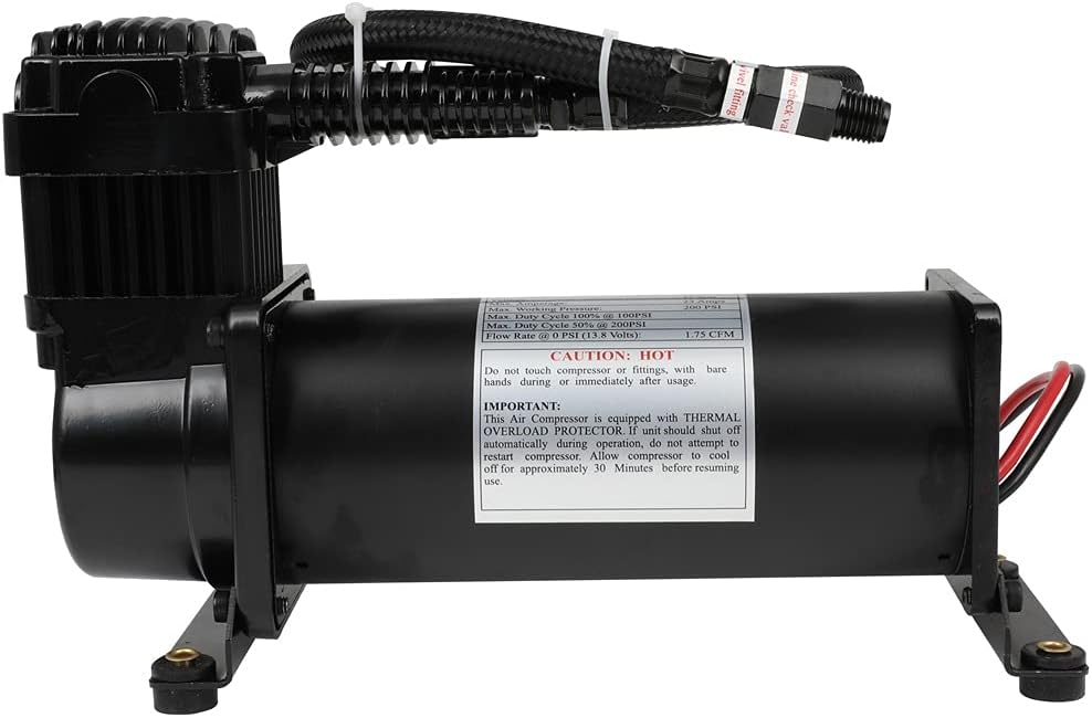 AINTIER 200 PSI 12V Heavy Duty Air Horn Compressor Universal Train Cars with Remote Mount Air Kit for Vehicles Semi Pickup Trucks Air Suspension Compressor Kit