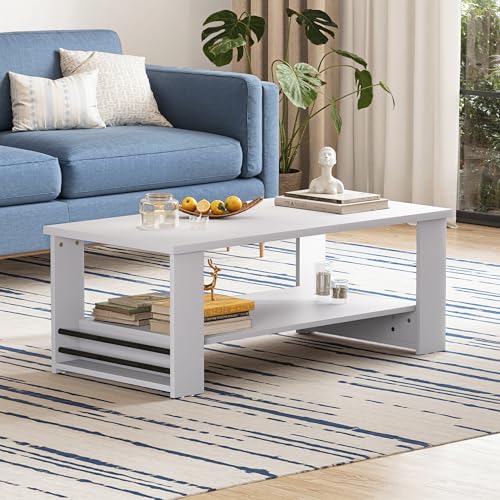 Image of Wakefit Center Table | 1 Yr Warranty | Coffee Table for Living Room Wooden, Tea Table for Living Room Wooden, Sofa Table, Free Installation from Brand, Modern Multi-Functional & Wobble-Free(Nestren)