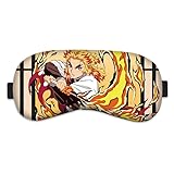 鬼滅の刃 煉獄杏寿郎 炎柱 アイマスク 睡眠用 男女兼用 可愛い 面白い 遮光 眼罩 安眠 快眠 キャラクターグッズ 不眠 昼寝 旅行 飛行機 光漏れなし 通気性 圧迫感なし 低反発素材 サイズ調整自由