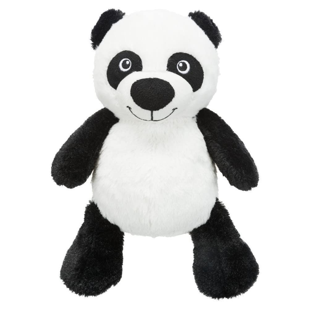 TRIXIE Soft Plush Panda Dog Toy - 26cm, Squeaky Dog Toy for Large & Small Dogs - 35674