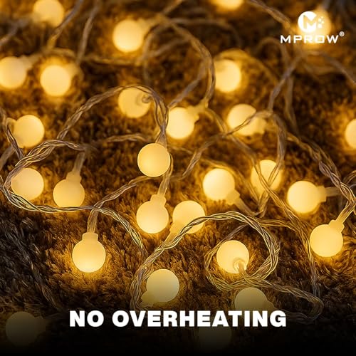Image of MPROW Yellow-Color LED Berry Ball String Lights for Decoration (Set of 1) - Water Resistant Decorative Fairy Lights for Diwali, Christmas, Wedding & Home Decor - Festive Ambiance Smart Lighting