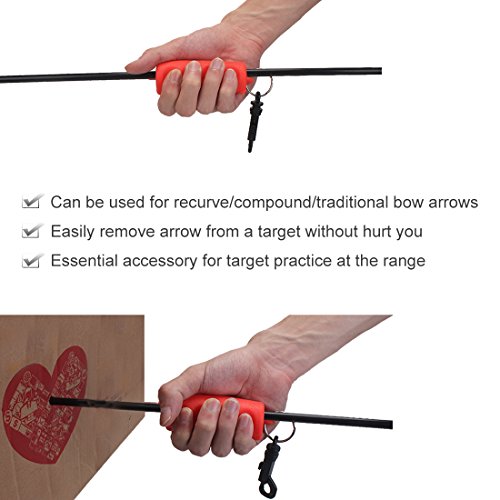 Krayney Archery Arrow Puller Target Remover Gripper With Belt Clip (Red) #TOP1