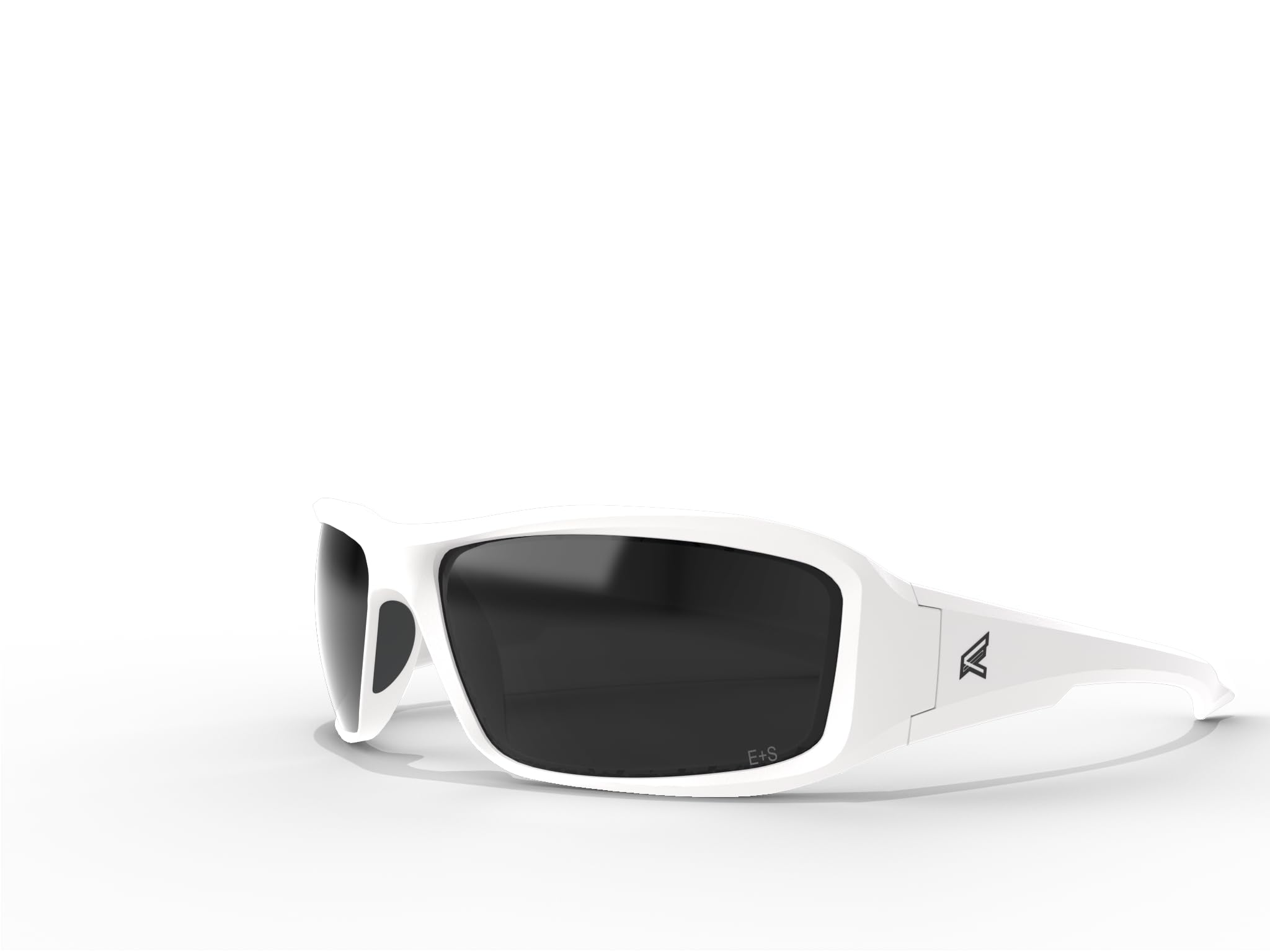 Edge Brazeau Wrap-Around Safety Glasses in White Frames
