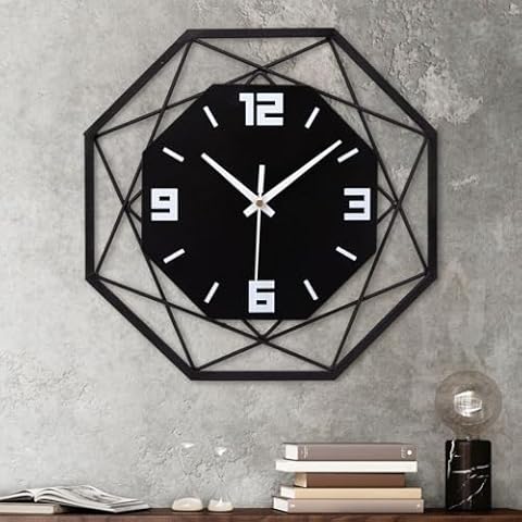 VIVILINEN 12-inch Silent Metal Wall Clock Cover