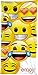 BERONAGE Serviette de bain Emojie Smiley 75 cm x 150 cm – 100 % coton – Serviette de plage / drap de bain – Emojis doux assorti à la parure de lit