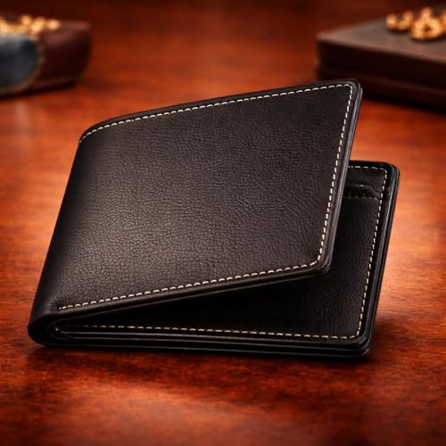 Image of Gift For Special Genuine Leather Men's Wallet - Gift for Him - Father Friend Purse Gift - Surprise Your Husband