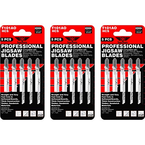 TopsTools T101AO Jigsaw Blades for Wood