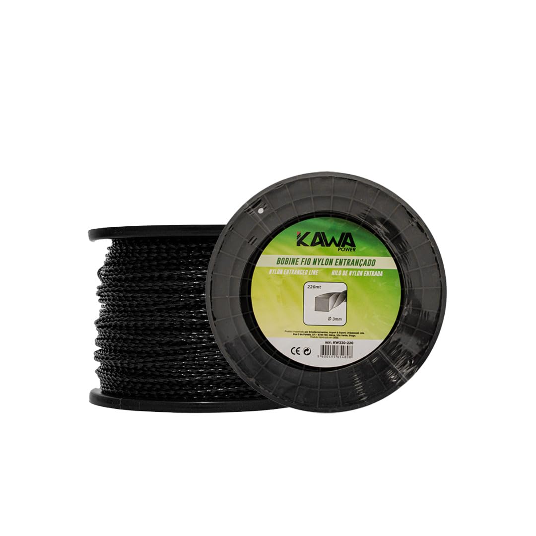 Kawapower Filo di nylon per decespugliatori elicoidali 3 mm X 220 mt
