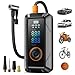 Tire Inflator Portable Air Compressor 160PSI 5X Faster Portable Cordless Inflator Air Bike Pump with Pressure Gauge Auto Shutoff Function Air Compressor Tires Pump for Cars Motorcycles Bikes Balls