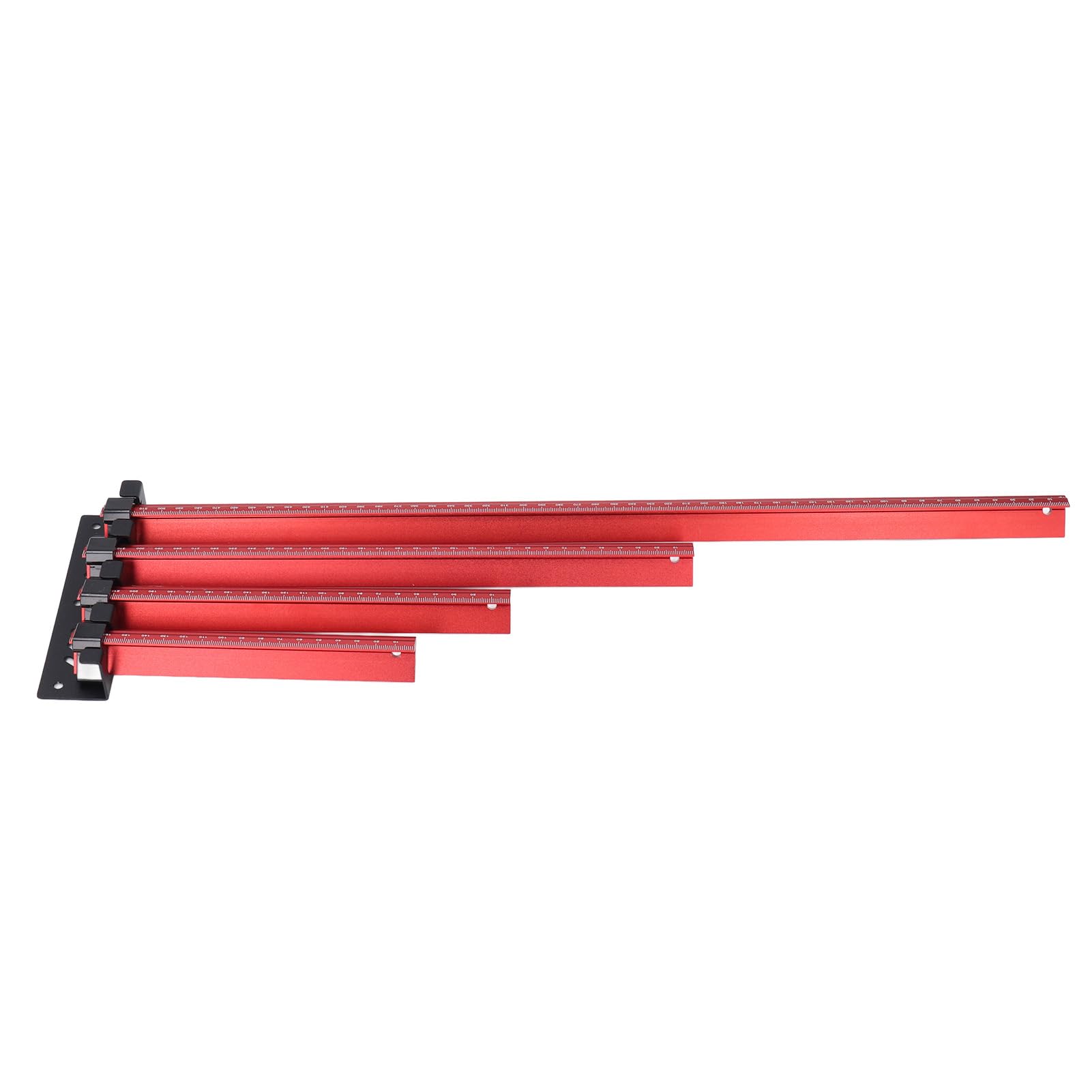 Righello dritto a forma di V Set da 4 pezzi Strumenti di misurazione per la lavorazione del legno su scala laterale per falegnami Hobbisti 4 6 8 10 pollici Accessorio per la