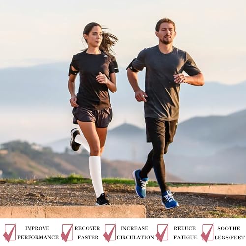 6 Pairs Compression Socks for Women and Men Circulation, 20-30 mmhg Socks for Athletic Running,Hiking,Nurse,Recovery2