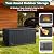 MAKE CHANGES Outdoor Storage Box, 98 Gallon Deck Box, Outdoor Storage Bench, Waterproof Resin Storage Bench with Lockable Lid, Patio Furniture Cushions & Garden Tools Storage, UV Resistant (Black)