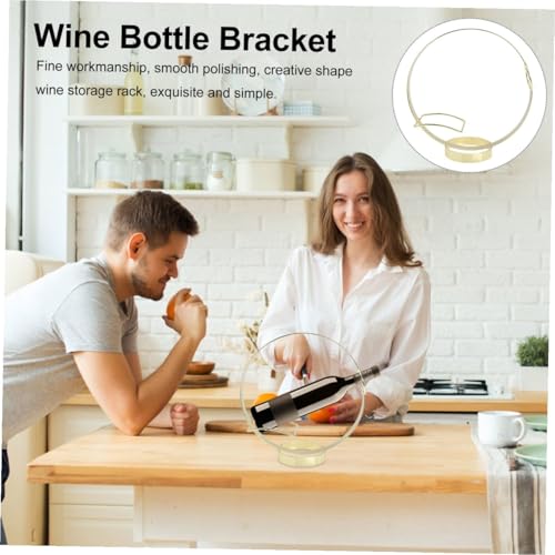 Soporte para botellas de vino de acero inoxidable elegante miniatura 4