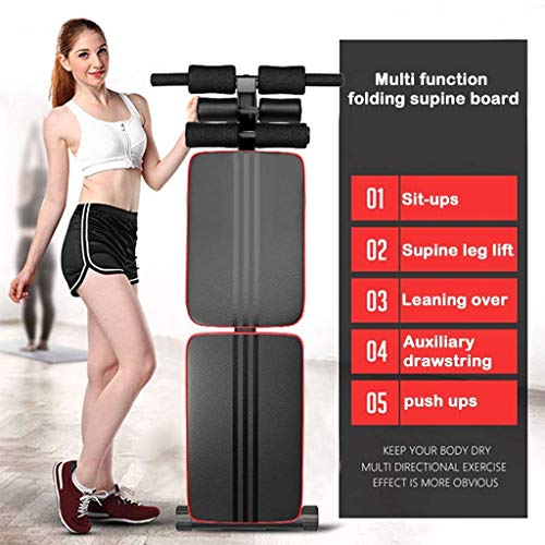 Sit Up Bench w/Reverse Crunch Handle for Ab Bench Exercises, Foldable Decline Crunch Board Fitness Press Bench, Abdominal Exercise Equipment Home Gym Workout Sport Max 220Lb [U.S.Shipping]