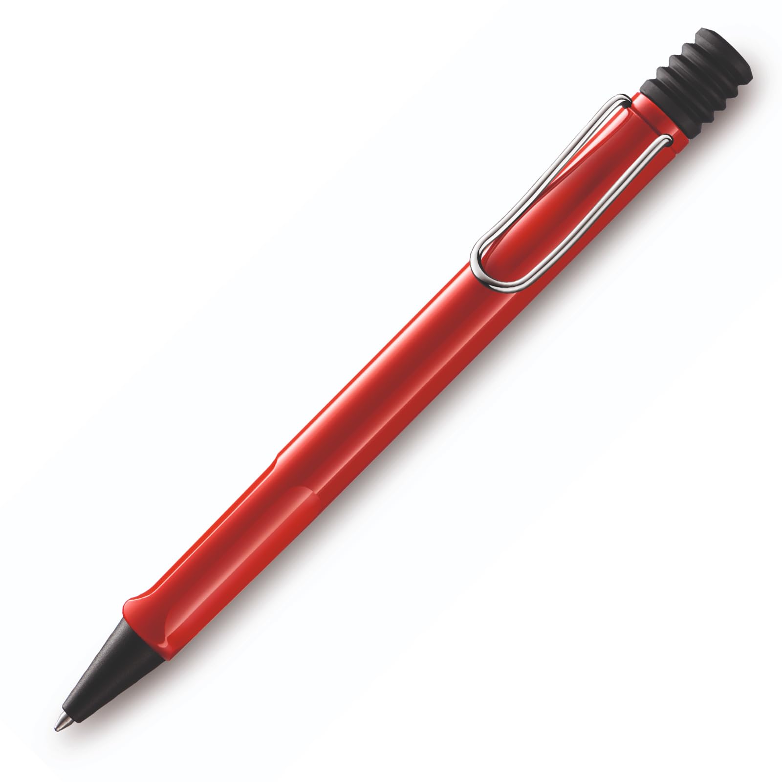 Lamy Safari Ballpoint Pen with ergonomic grip & line width M - for pleasant long writing - made of robust ASA plastic โ including large capacity refill M 16 (No Gift Box, Red) โ image 1