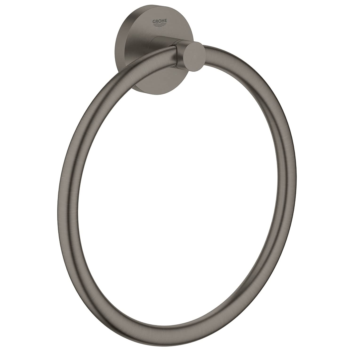 Grohe Essentials Brushed Hard Graphite Towel Ring