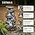 Outdoor Water Fountain Large 30'' - Resin Waterfall Fountain with LED Light, 5-Tiers Cascading Rock Outdoor Water Fountain for Patio, Yard, Garden, Backyard, Decking with Natural Stone Look