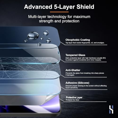 Image of Tempered Glass for Vivo X300 - Military Grade 9H Screen Guard, Anti-Scratch, Shatterproof, Edge-to-Edge Full Coverage - Black Border