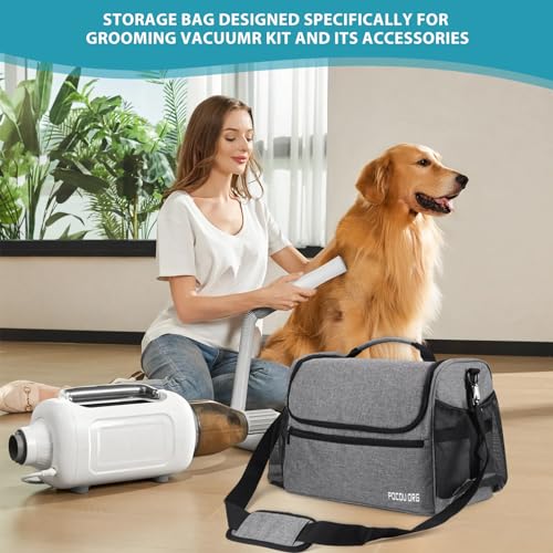 POCDUORG Transporttasche für Haustiere, kompatibel mit Oneisall/Neabot Hundepflegesauger, großes Fassungsvermögen, nur Tasche, Grau