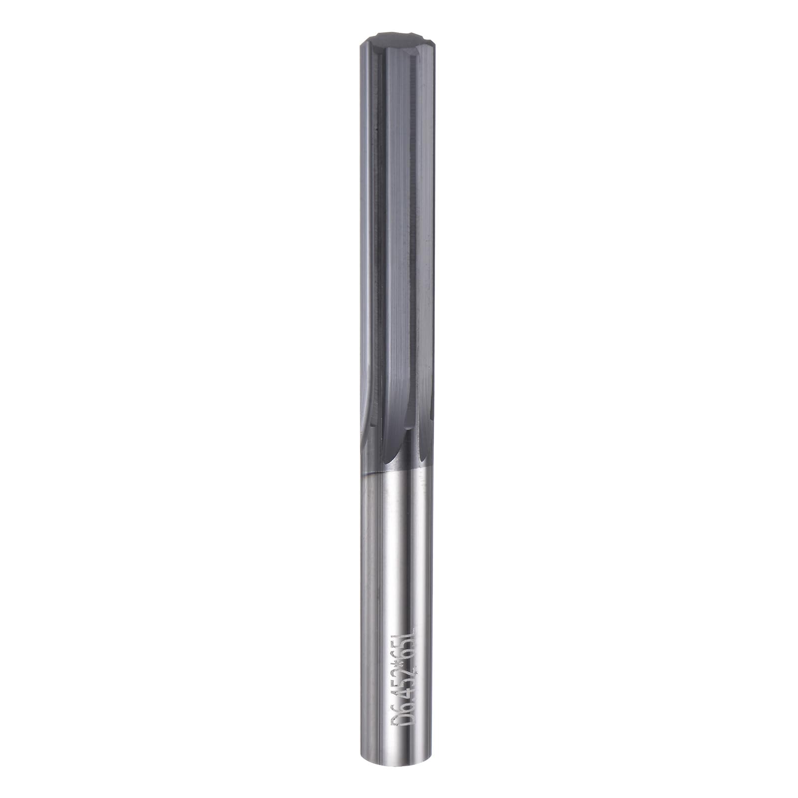 HARFINGTON Carbide Chucking Reamer 0.254"(6.45mm) Dia Straight Flute Straight Shank Machine Reamer Tool for Metal and Lathes CNC Machining Centers,