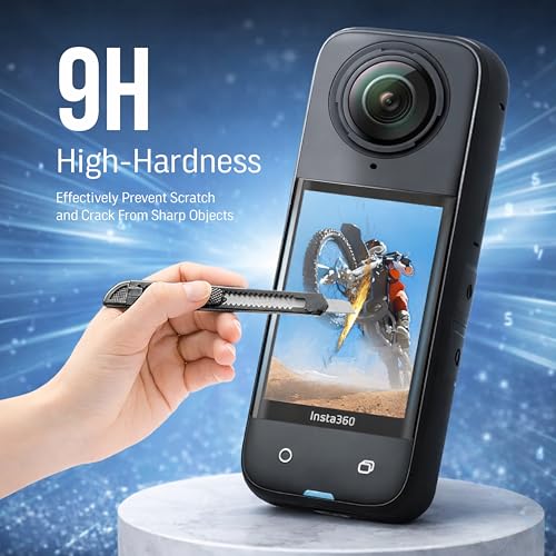 Image of Arcnet 4-in-1 Accessories Kit for Insta360 X4 - Includes Utility Protective Cage Frame, Silicone Case, Lens Guard Cover, 2-Pack Screen Protectors & Cleaning Swabs