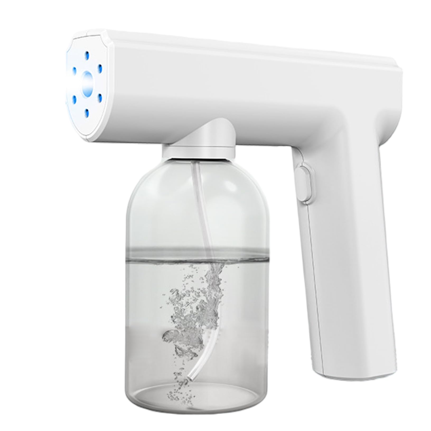 Atomizer Sprayer with Blue Light, 300ml Handheld Disinfecting Fogger, Portable Fogger Machine, Rechargeable Electrostatic Sprayer for Kitchen, Bathroom..