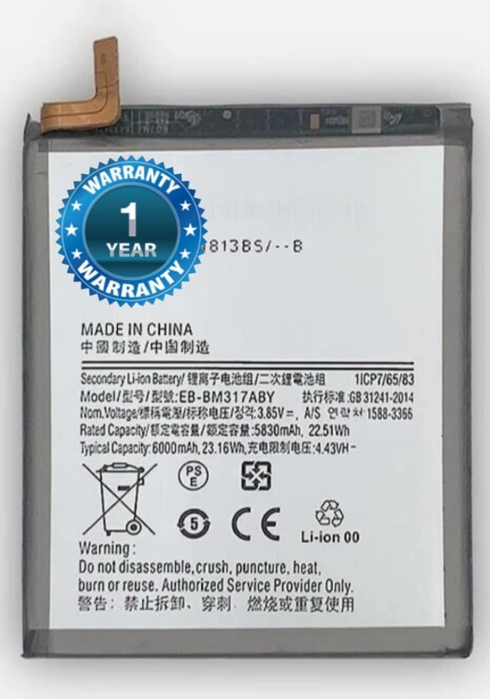 Image of EB-BM317ABY Battery for Samsung Galaxy M31s Battery with 1 Year Warranty*** (D206)